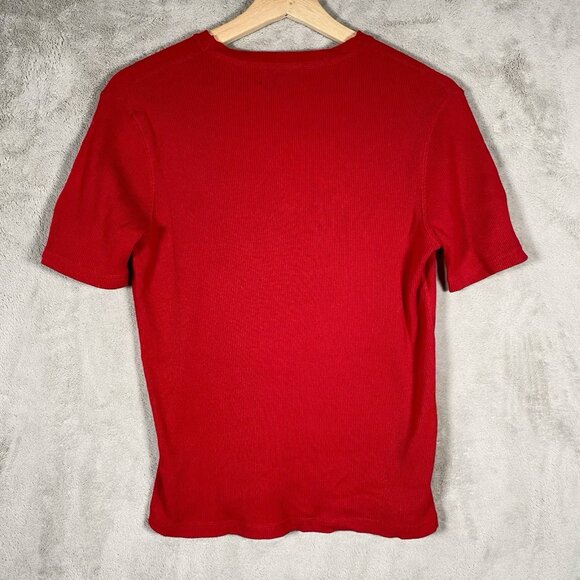 Vintage Ralph Lauren T Shirt S Embroidered Anchor Crest Logo Nautical Preppy Red - Picture 5 of 9
